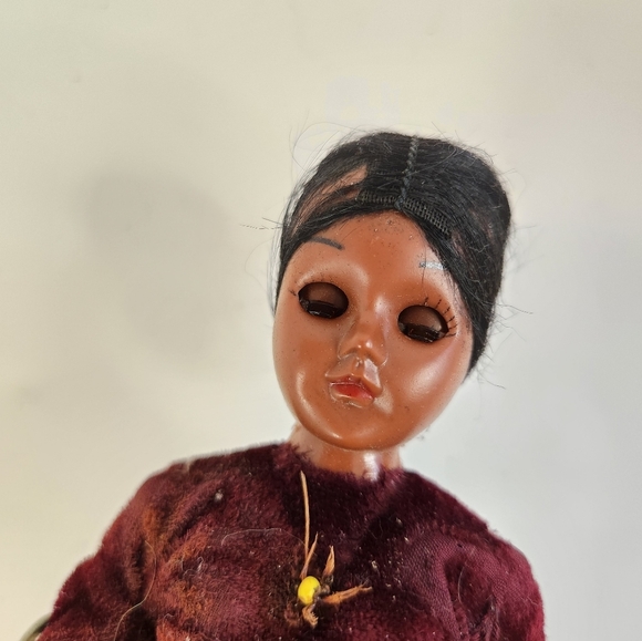 Vintage Native American Navajo Carlson Doll Woman Eyes Open Close First Nations - Picture 8 of 10